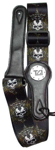 TGI TGS28236 Guitar Strap Skull Celtic Cross