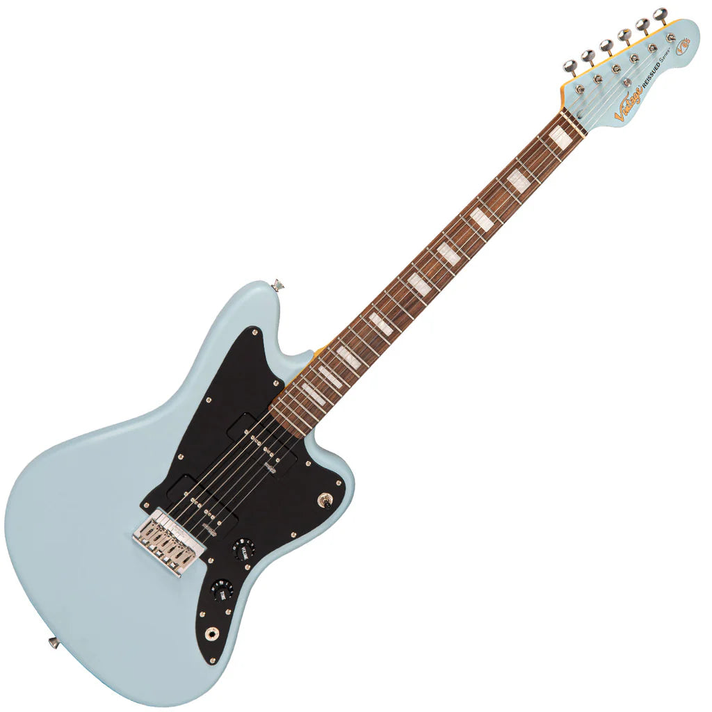 Vintage V65H ReIssued Hard Tail Electric Guitar Satin Blue