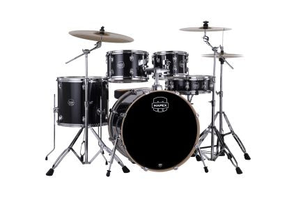 Mapex Venus 22" Rock Kit 3 piece cymbal set and throne  Black Galaxy Sparkle