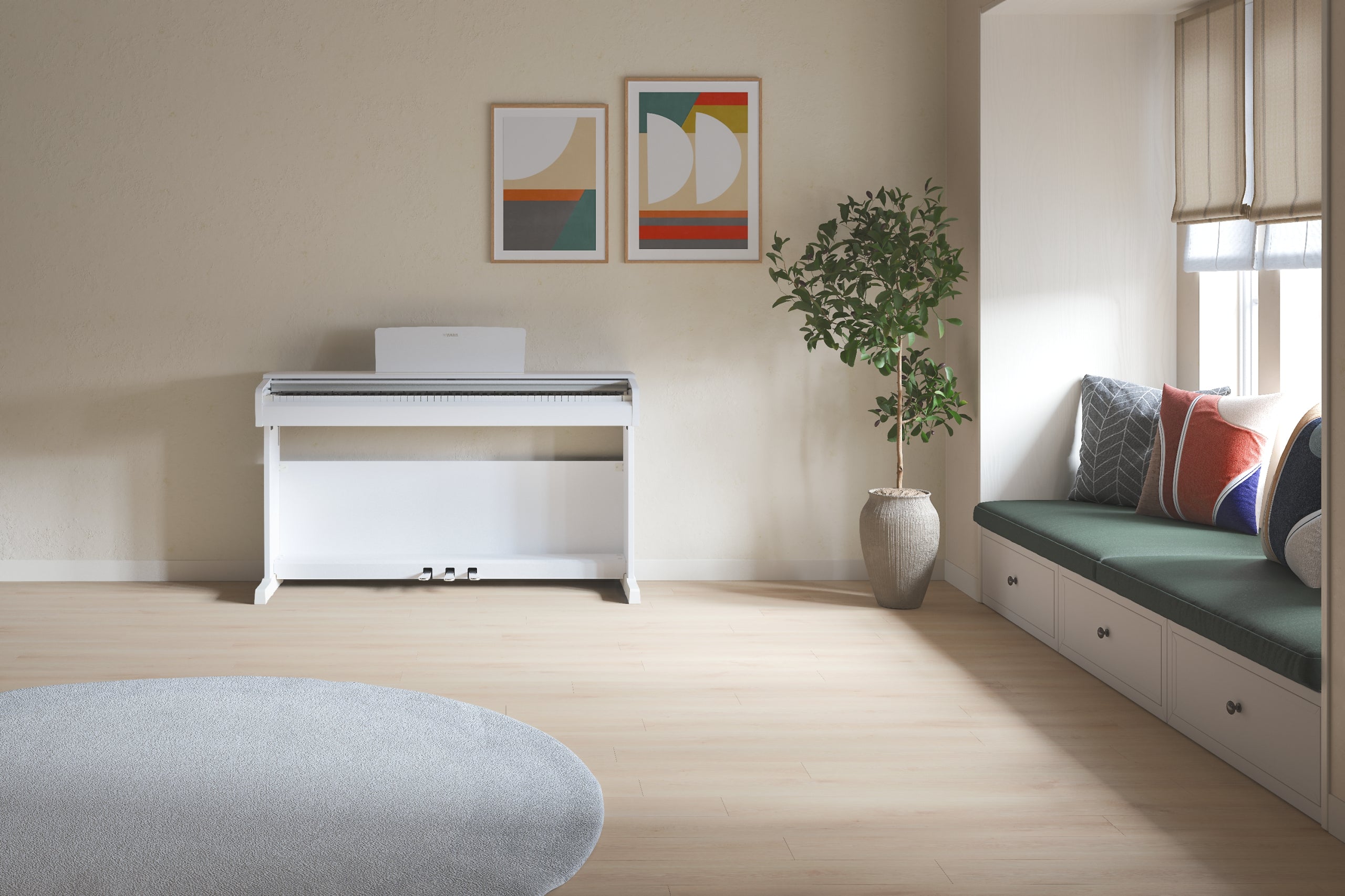 Yamaha YDP-146 White Digital Piano