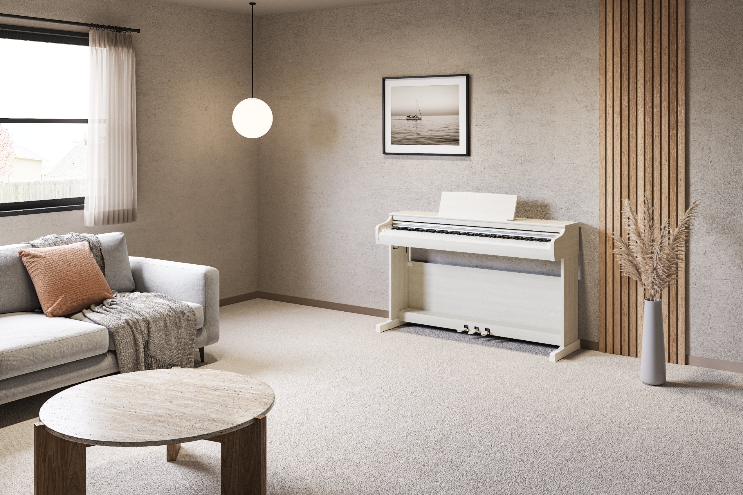 Yamaha YDP-166 White Birch Digital Piano