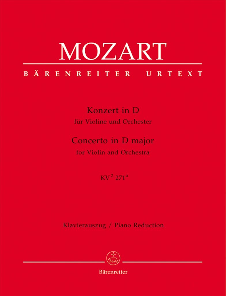 MOZART CONCERTO FOR VIOLIN IN D K.271A VIOLIN AND ACCOMP
