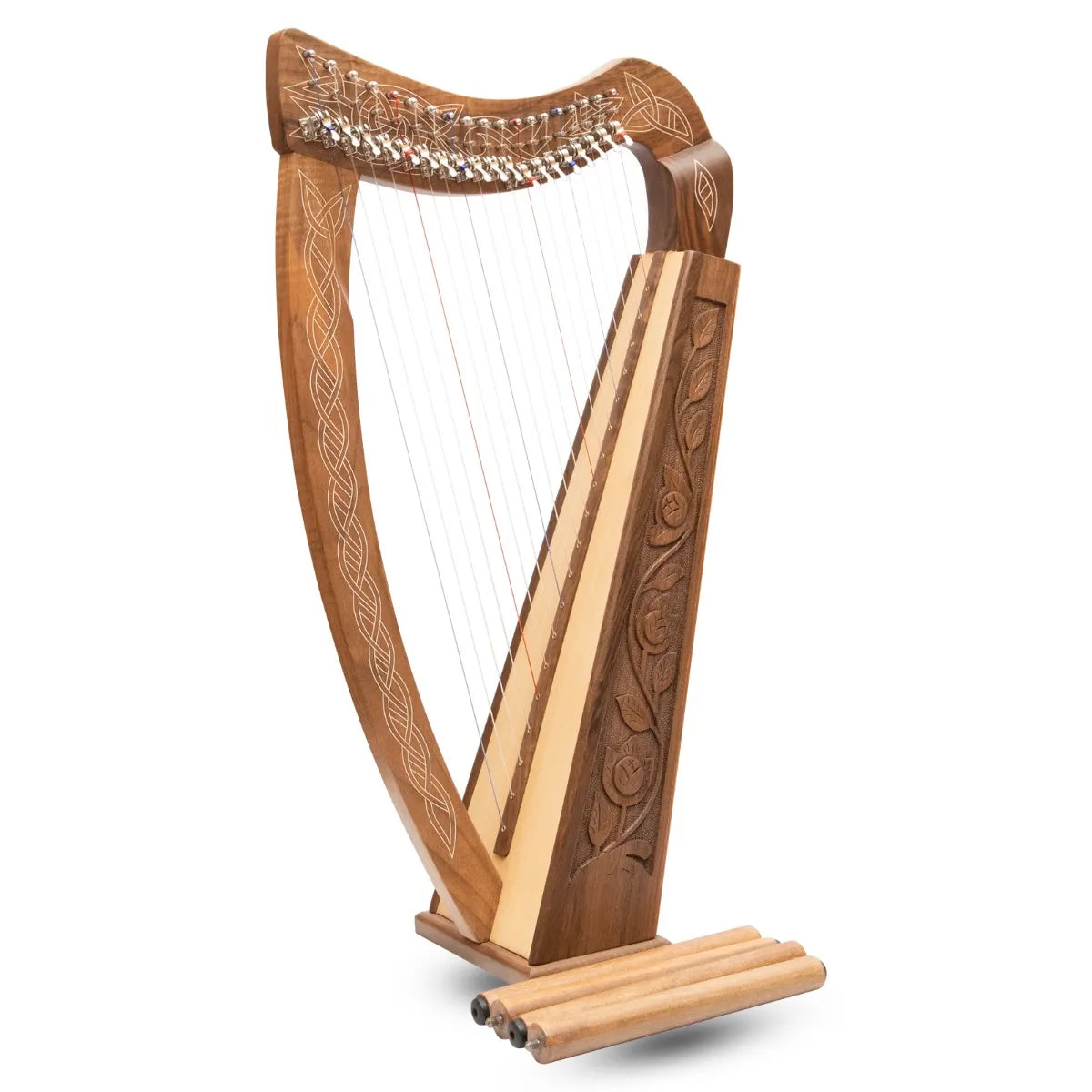 Boru 19 String Rosewood Harp & Bag