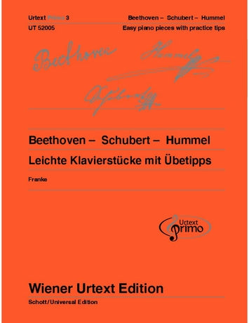 Beethoven-Schubert-Hummel Easy Pieces - Urtext Primo Volume 3 for piano
