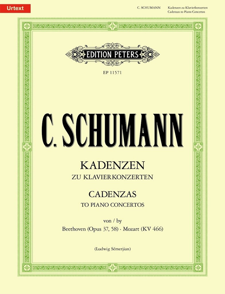 Clara Schumann CADENZAS TO PIANO CONCERTOS PIANO