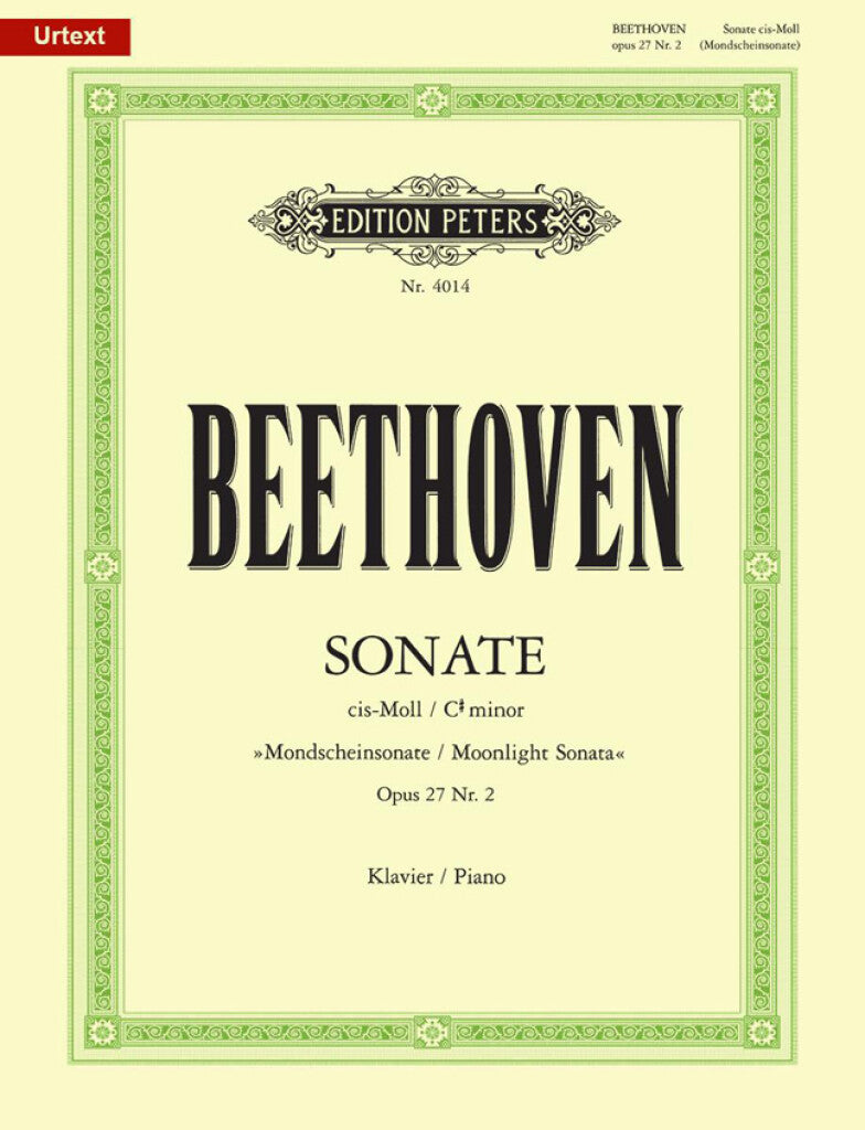 BEETHOVEN SONATA NO.14 OP.27 IN C SHARP MINOR 'MOONLIGHT