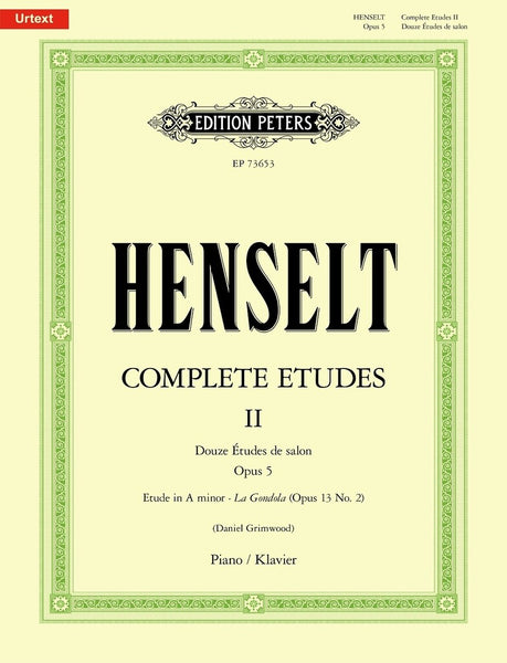 Henselt COMPLETE ETUDES II PIANO SOLO