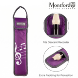Montford Recorder or Tin Whistle Bag Purple