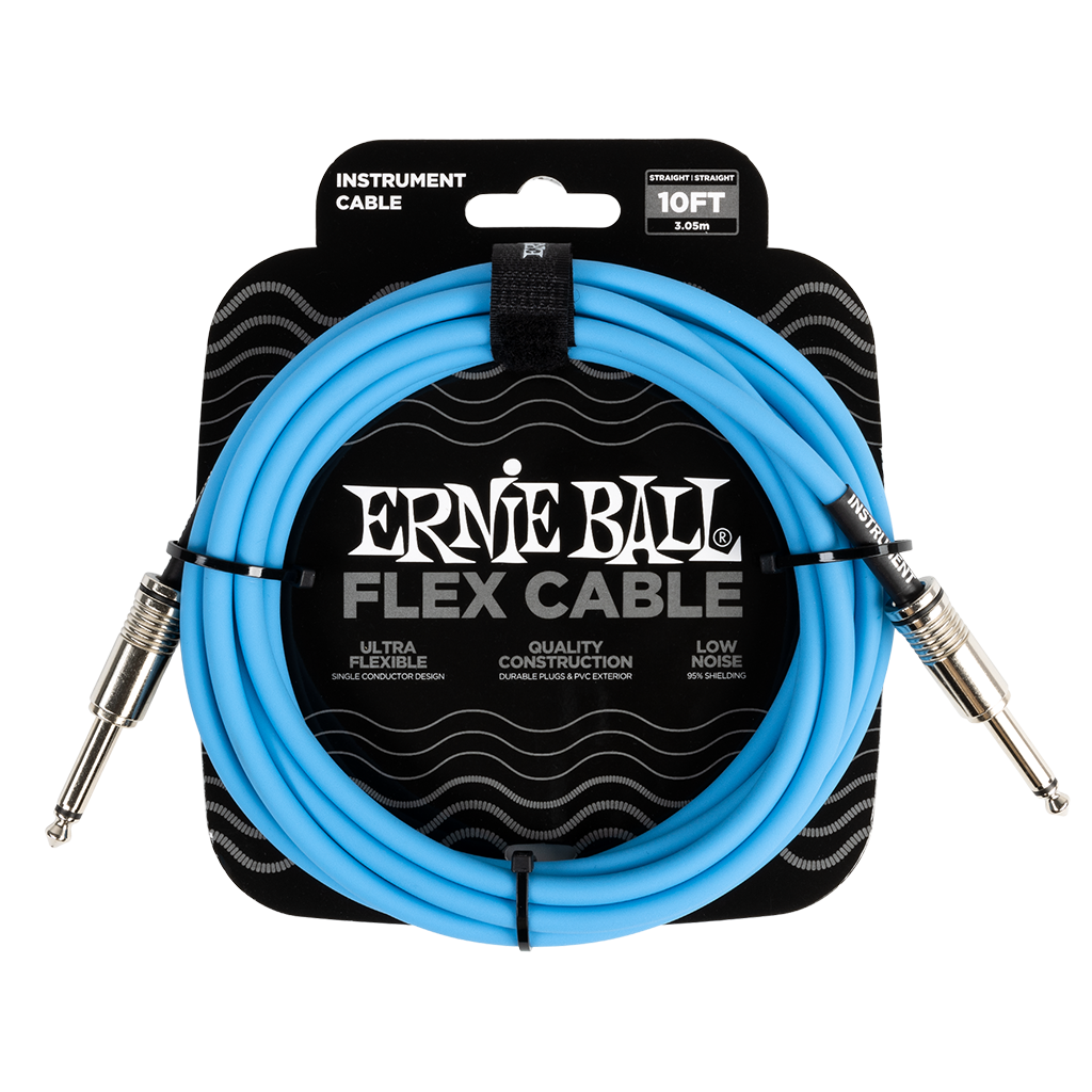 Ernie Ball (P06412) 10ft Flex Instrument Cable Blue