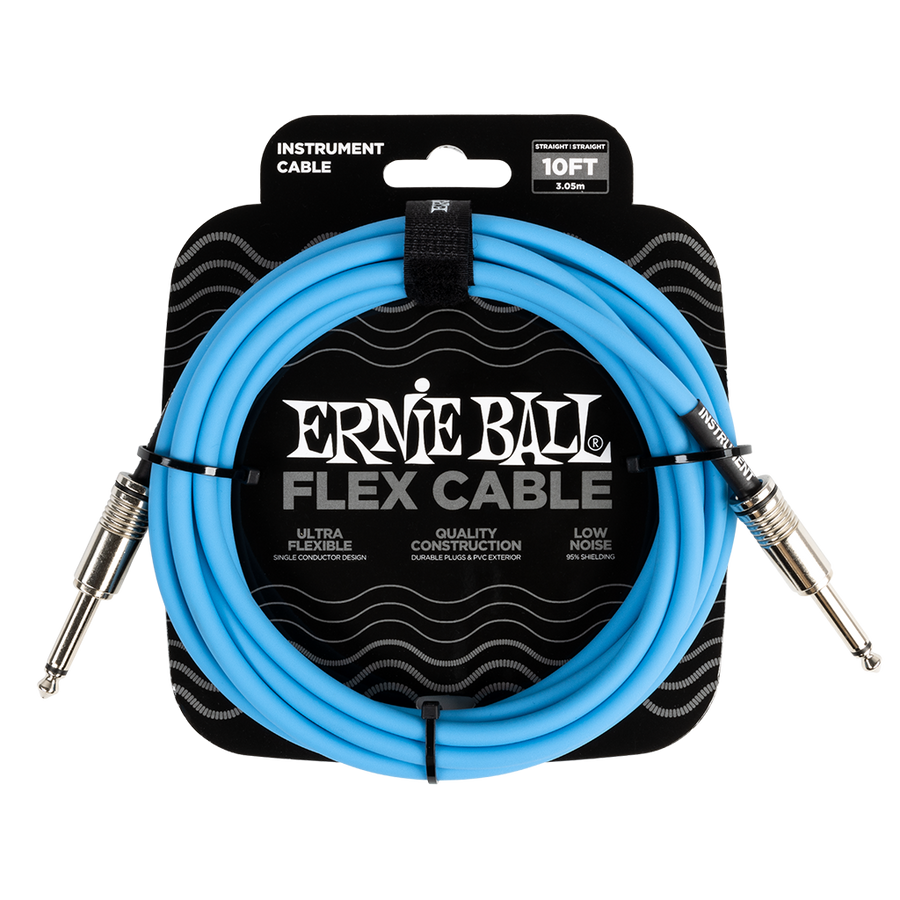 Ernie Ball (P06412) 10ft Flex Instrument Cable Blue