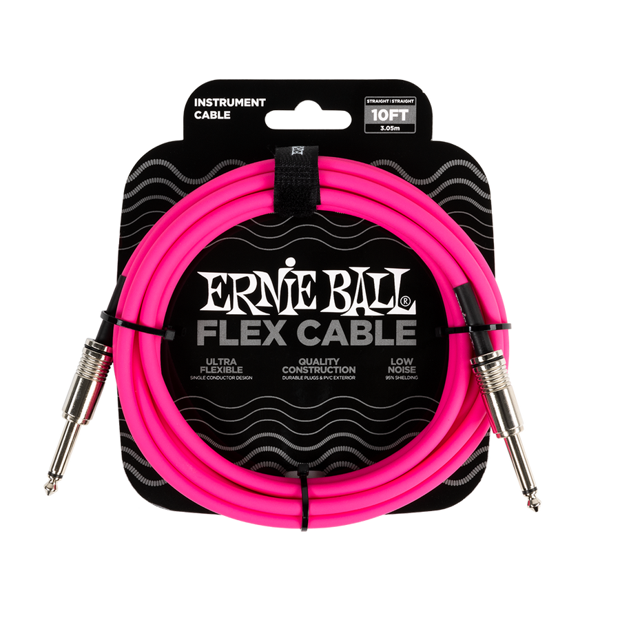 Ernie Ball (P06413) 10ft Flex Instrument Cable Pink