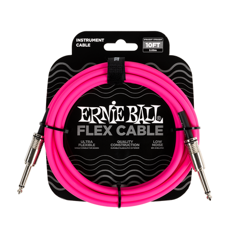 Ernie Ball (P06413) 10ft Flex Instrument Cable Pink