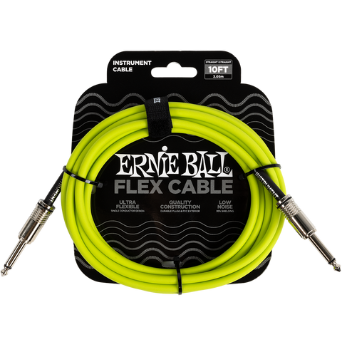 Ernie Ball (P06414 ) 10ft Flex Instrument Cable Green