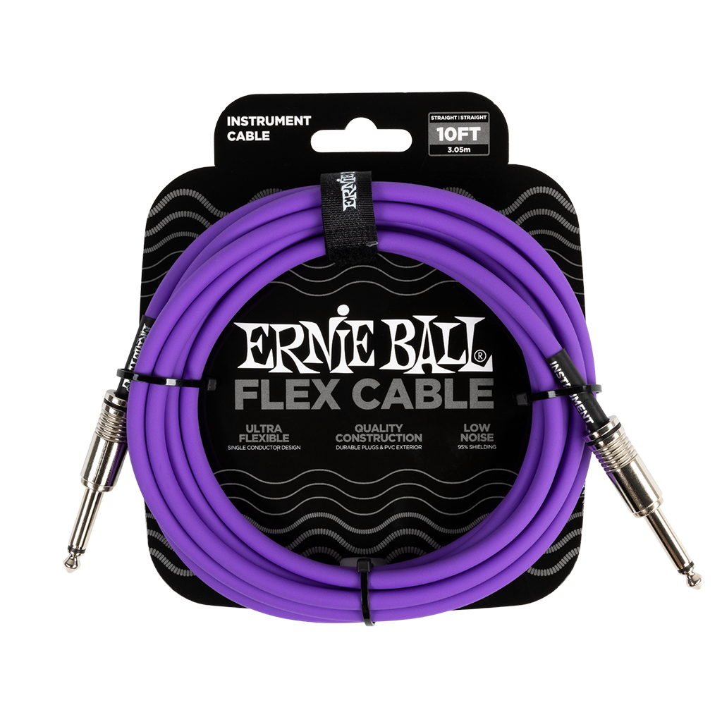 Ernie Ball (P06415) 10ft Flex Instrument Cable Purple
