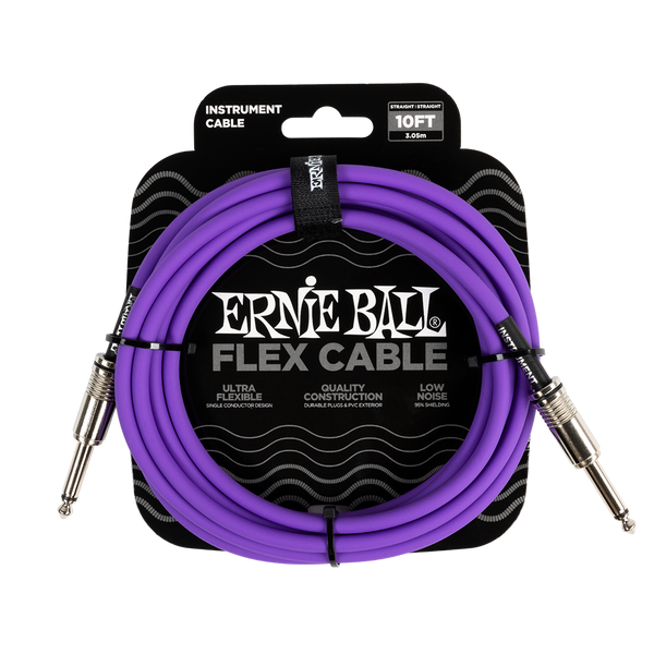 Ernie Ball (P06415) 10ft Flex Instrument Cable Purple