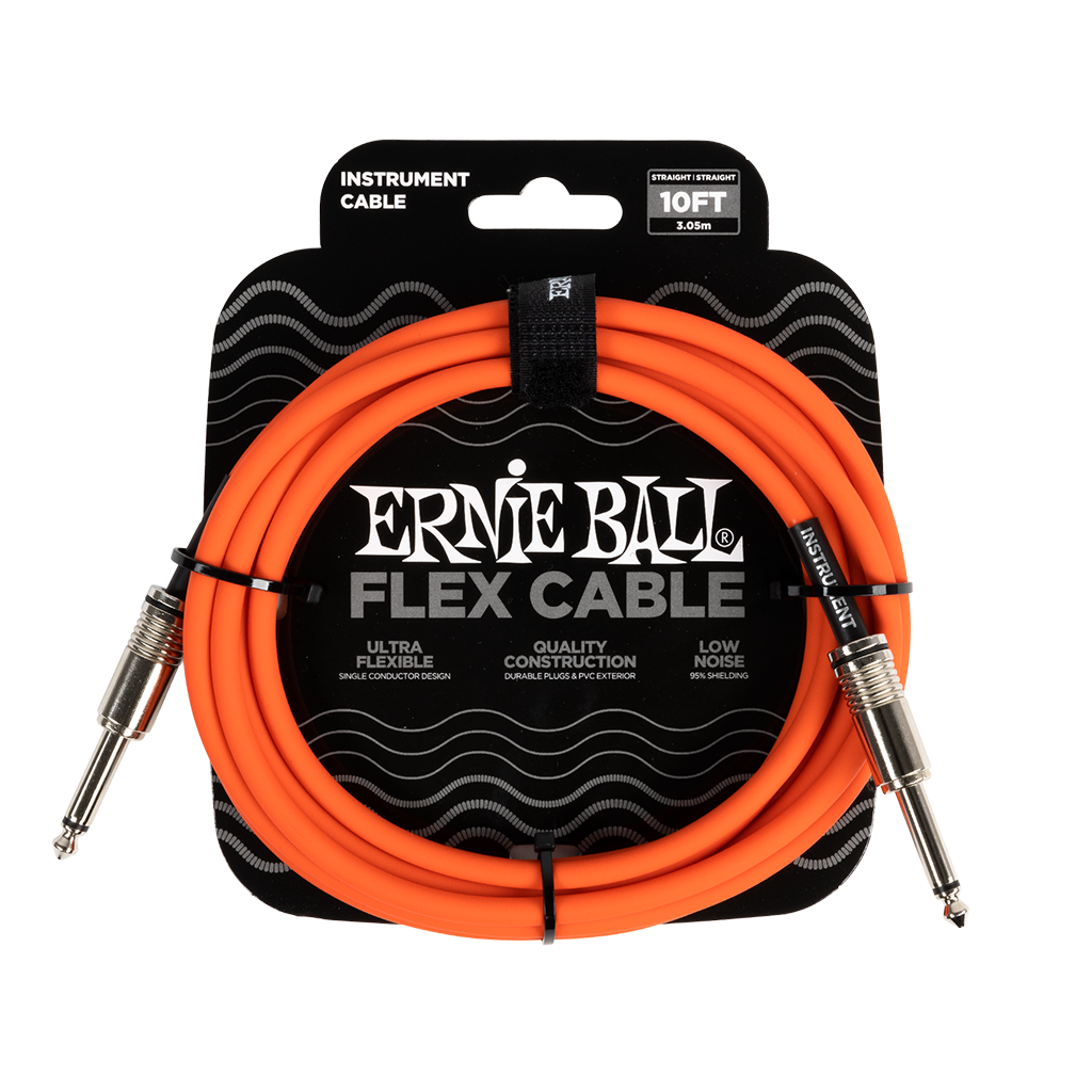 Ernie Ball (P06416) 10ft Flex Instrument Cable Orange