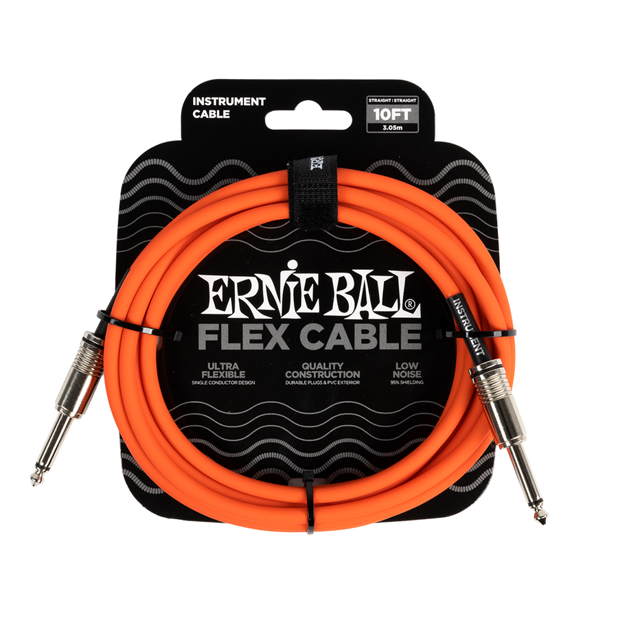 Ernie Ball (P06416) 10ft Flex Instrument Cable Orange