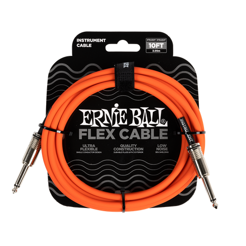 Ernie Ball (P06416) 10ft Flex Instrument Cable Orange