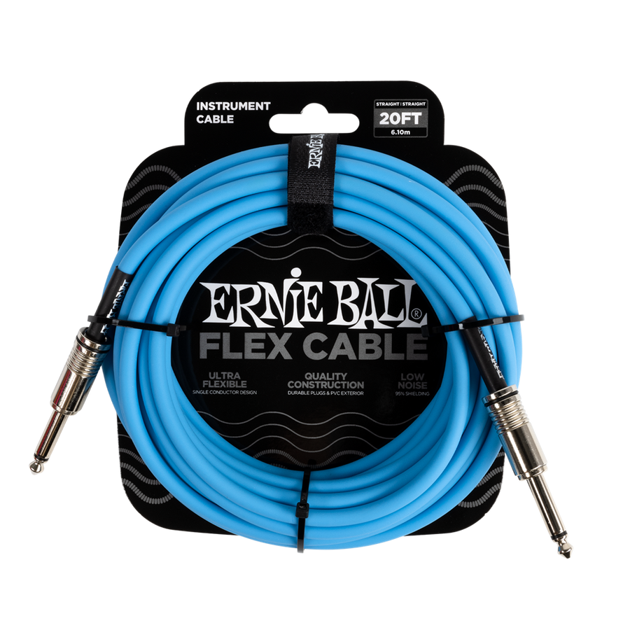 Ernie Ball (P06417) 20ft Flex Instrument Cable Blue