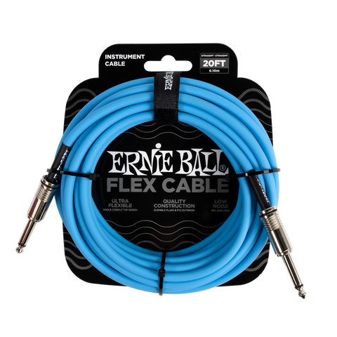 Ernie Ball (P06417) 20ft Flex Instrument Cable Blue