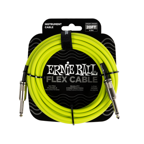 Ernie Ball (P06419) 20ft Flex Instrument Cable Green
