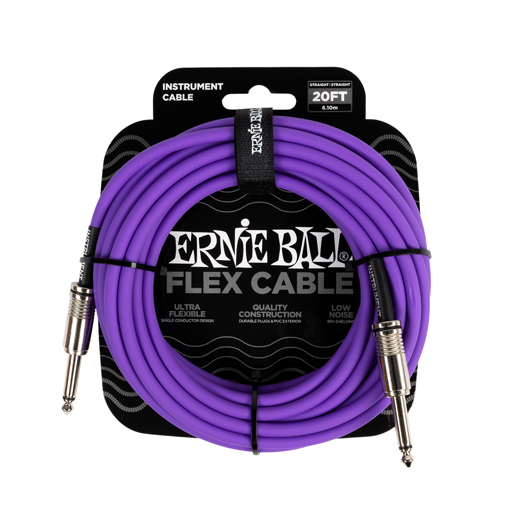 Ernie Ball (P06420) 20ft Flex Instrument Cable Purple