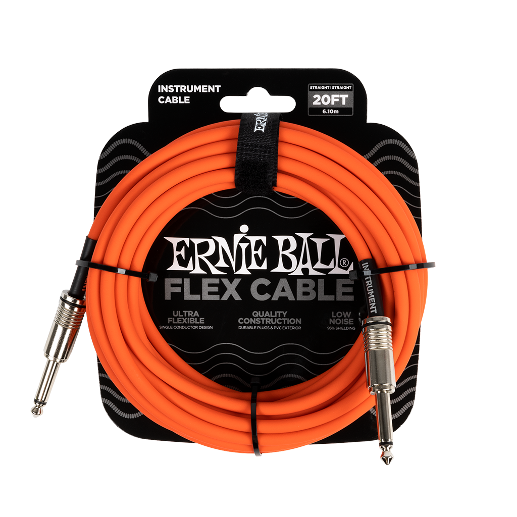 Ernie Ball (P06421) 20ft Flex Instrument Cable Orange
