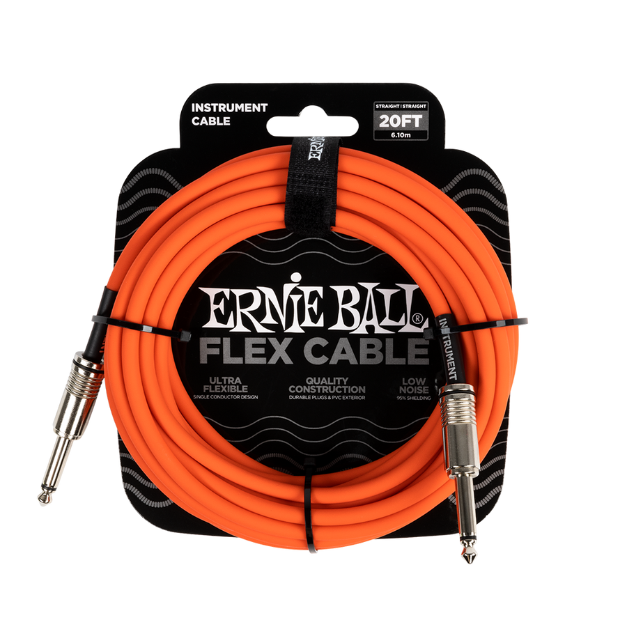 Ernie Ball (P06421) 20ft Flex Instrument Cable Orange