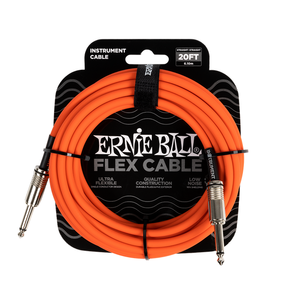 Ernie Ball (P06421) 20ft Flex Instrument Cable Orange