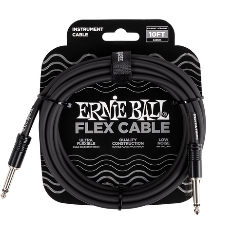 Ernie Ball (P06434) 10ft Flex Instrument Cable Black