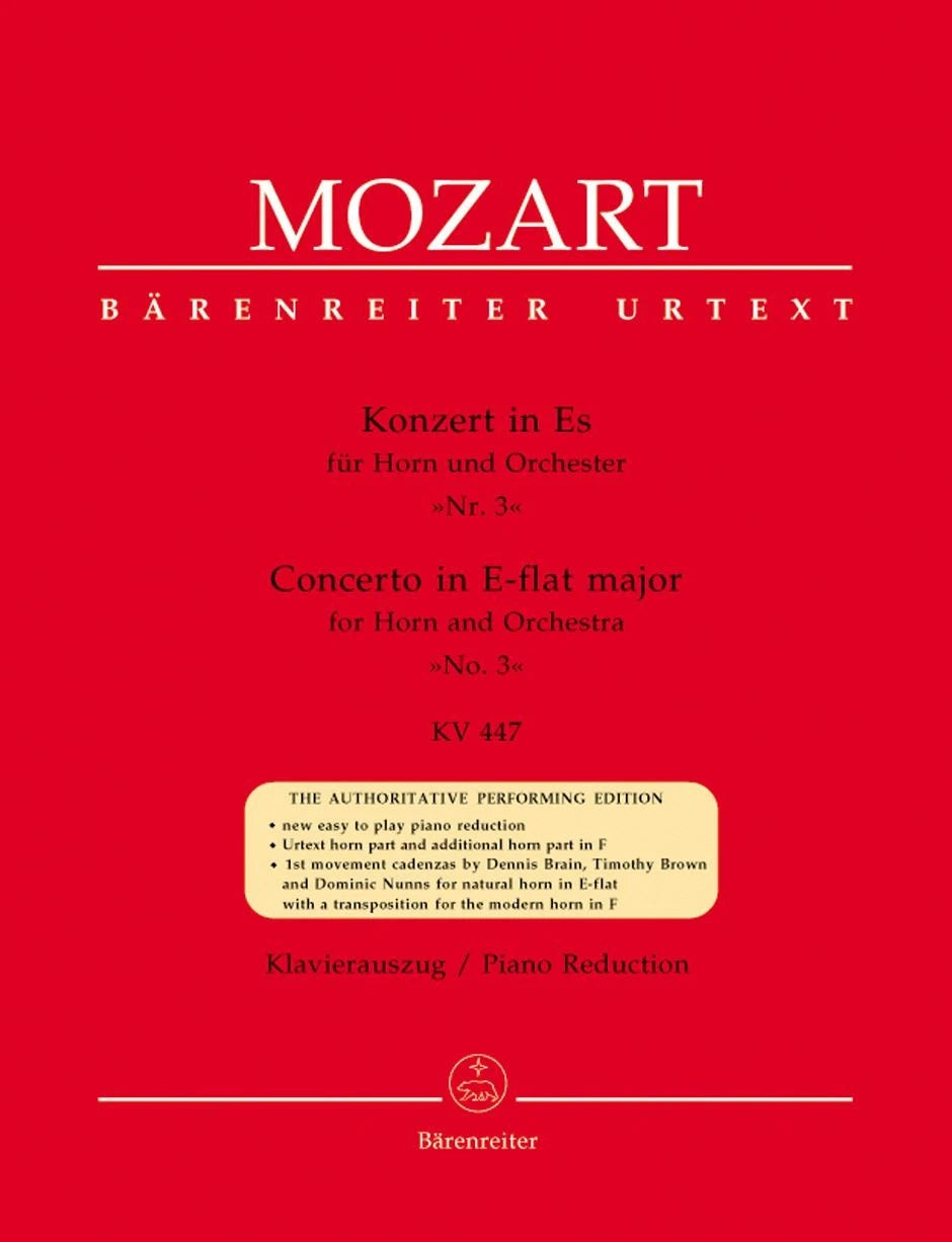 Mozart Concerto for Horn No.3 in E-flat major (K.447)