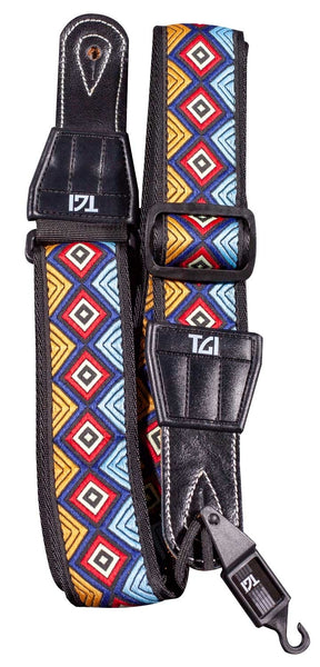 TGI TGS134C Guitar Strap Woven Cotton Aztec Stitch