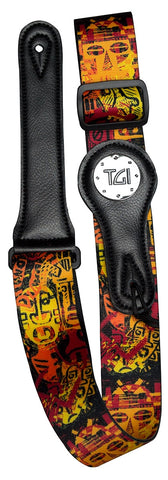 TGI TGS28250B Guitar Strap Tribal Mask Copper