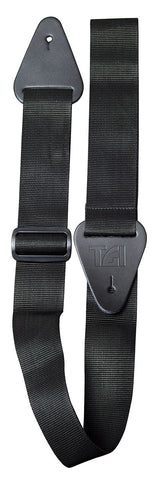 TGI Guitar Strap Woven. Plain Black