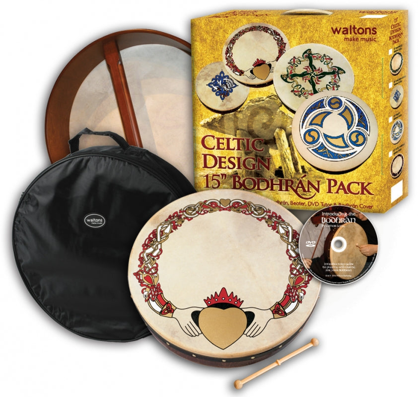 Waltons Bodhran 15" Claddagh