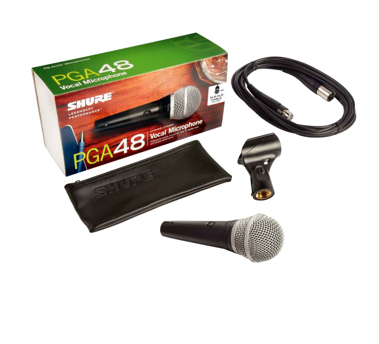 Shure PGA 48 Cardioid Dynamic Vocal Microphone with XLR Cable