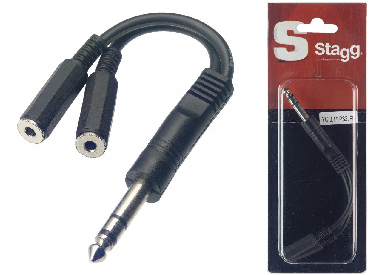 Stagg 1 Jack St / 2 Mni Jack Female YC-0,1/1PS2JF