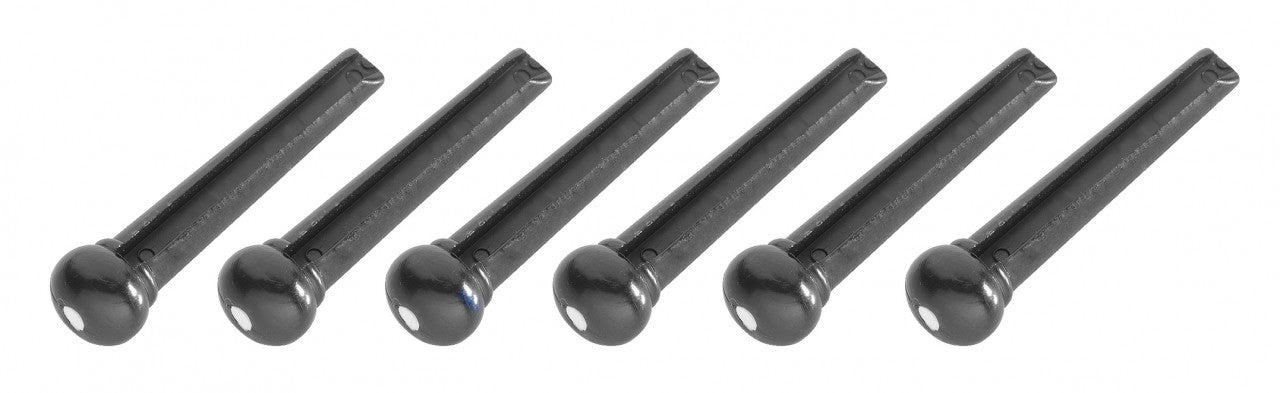 Stagg Pins for acoustic guitar bridge, plastic, black finish