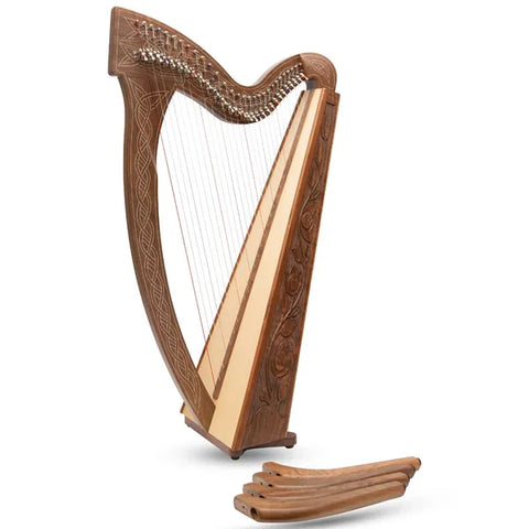 Boru 29 String Harp & Bag Walnut