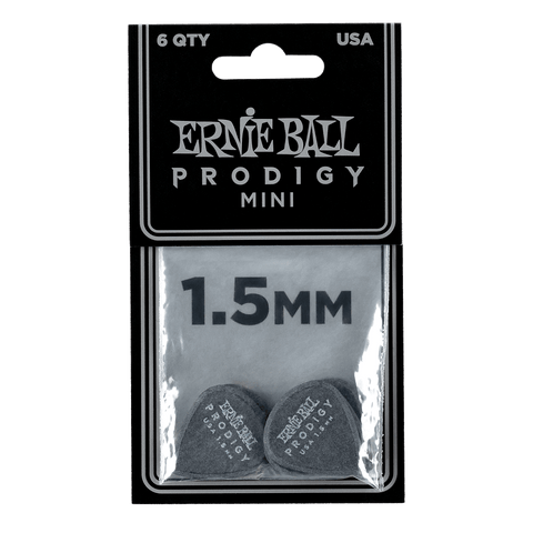 Ernie Ball Prodigy Pics 1.5mm Black Mini (6 Pack)