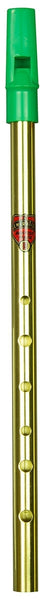 Generation D Brass Green Top Whistle