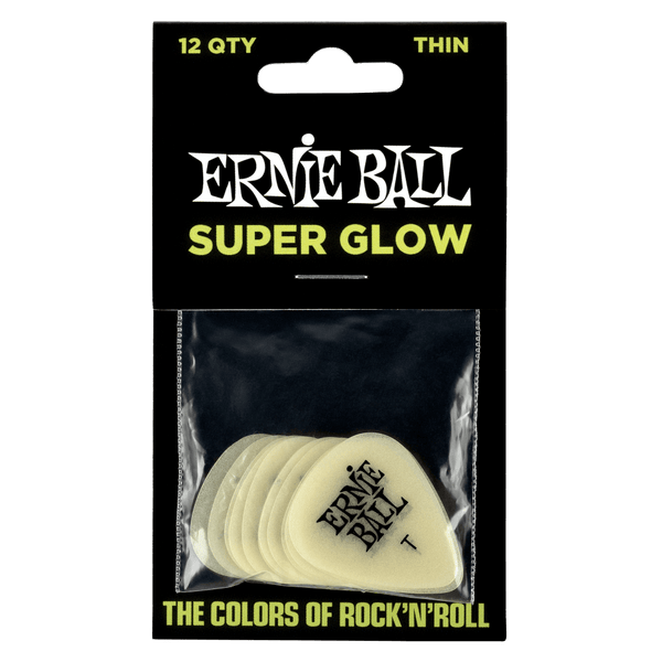 Ernie Ball Glow in the Dark Picks. Thin pack of 12.