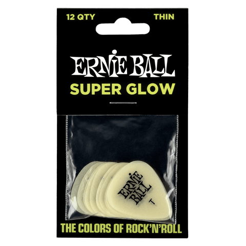 Ernie Ball Glow in the Dark Picks. Thin pack of 12.