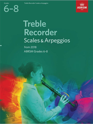 ABRSM Treble Recorder Scales & Arpeggios Grades 6–8 from 2018