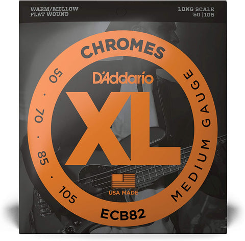 D'Addario Chrome Flat Wound 50-105