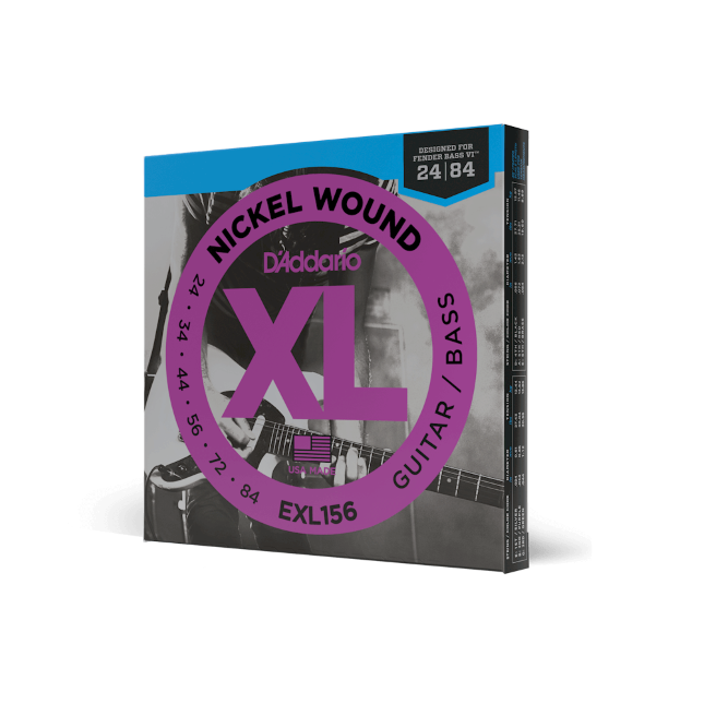 D'Addario EXL156 24-84 Fender Bass VI, XL Nickel Electric Guitar Strings