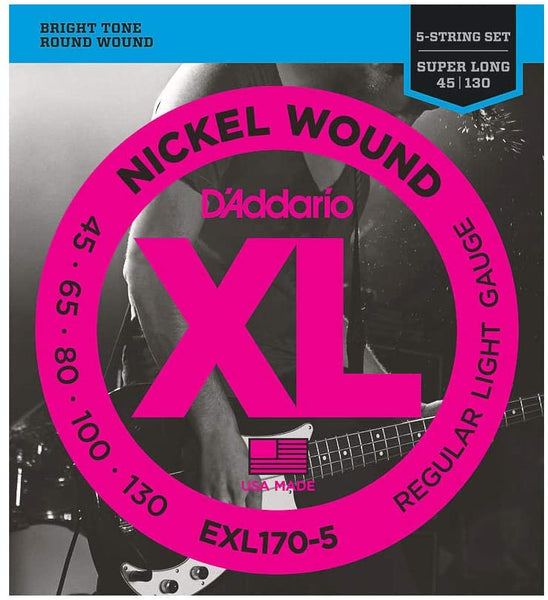 D'Addario EXL170-5 45-130 5 String Bass Strings