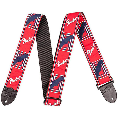 Fender 2” Monogrammed Straps Red/White/Blue