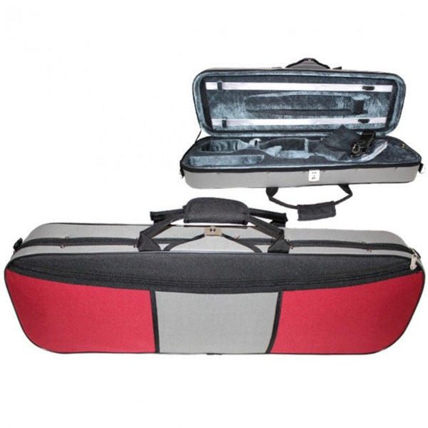 GSJ Oblong 4/4 Violin Case VC170 Grey / Red