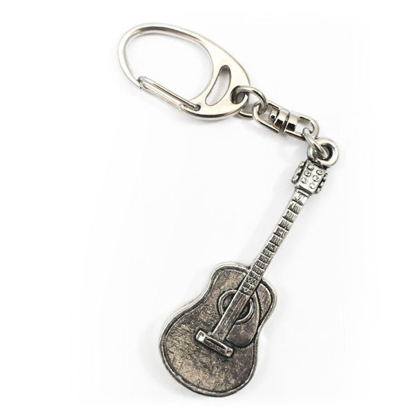 Pewter Acoustic Guitar Keyring